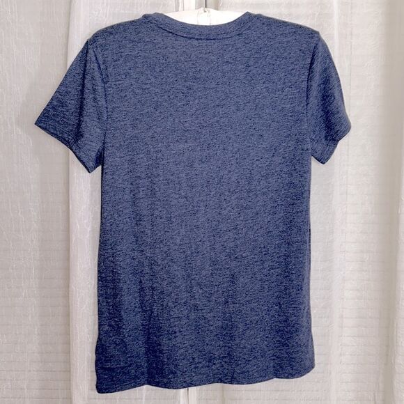 Lucky Brand S-XL Heather Blue Floral Bloom Short Sleeve Tee in Dress Blues - Picture 3 of 11